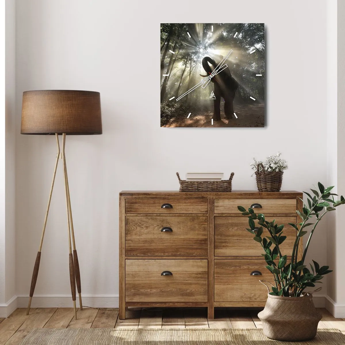 Wandklok - Klok - Onder de gelukkige ster - 30x30 cm