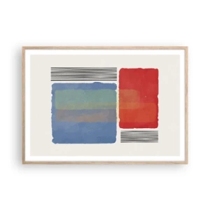 Een poster in een licht eiken lijst - De geest en de letter van de geometrie - 100x70 cm