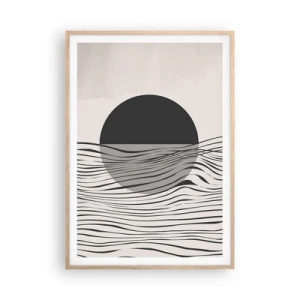 Een poster in een licht eiken lijst - Halve compositie - 70x100 cm