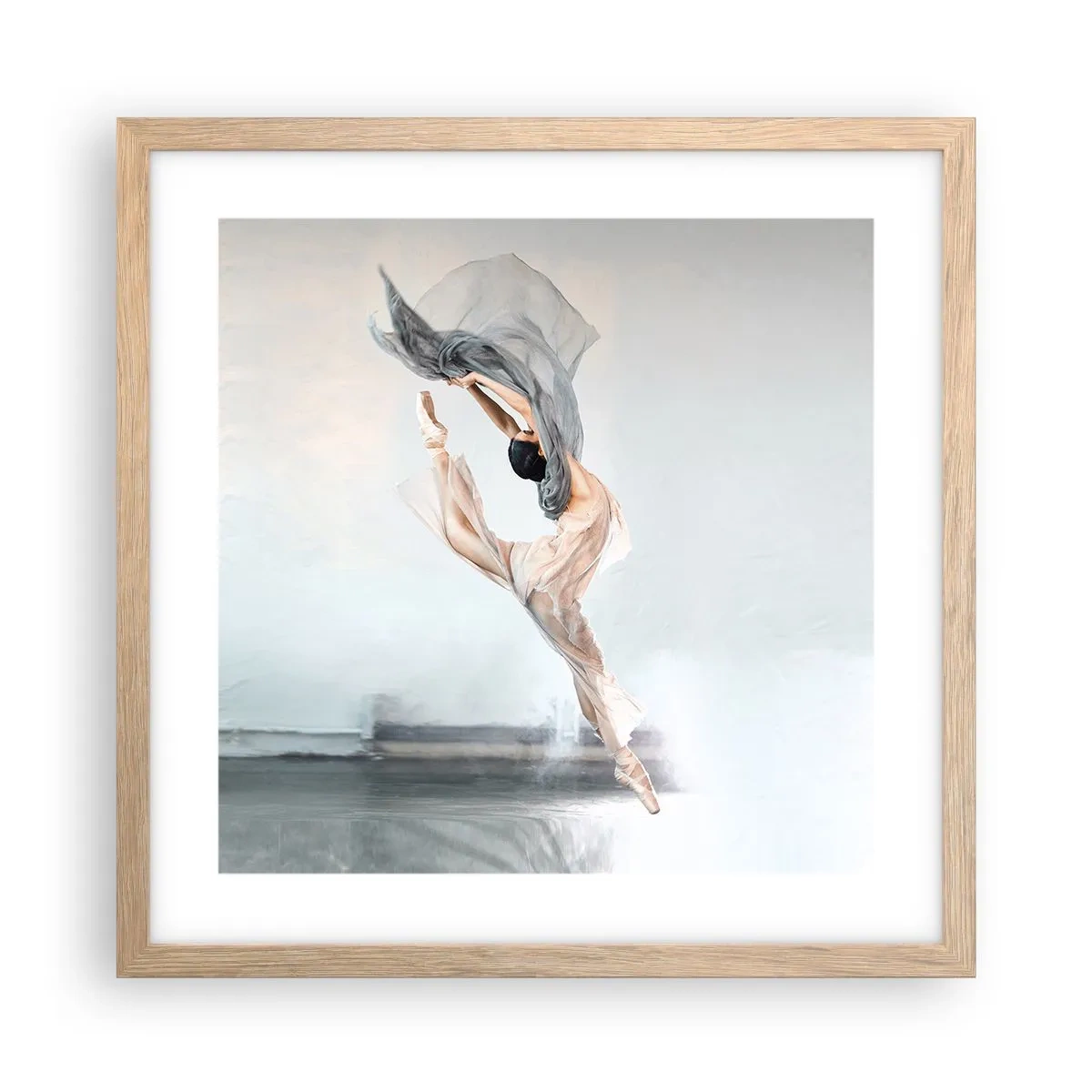 Een poster in een licht eiken lijst - In dans vervoering - 40x40 cm