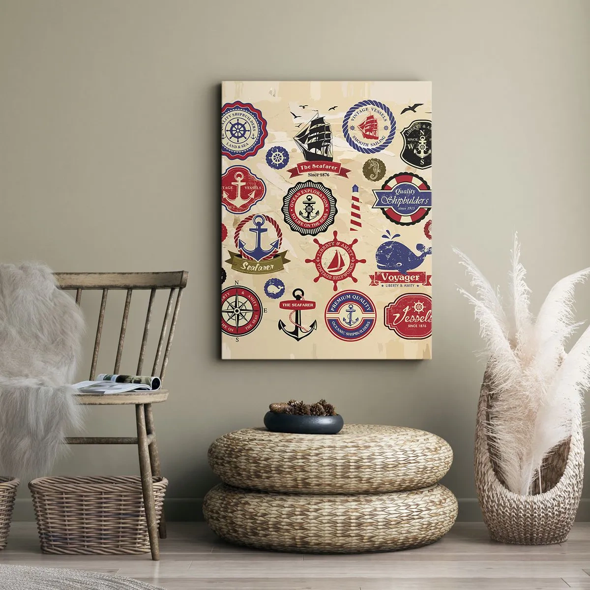 Schilderen op canvas - Zeilende broederschap - 65x120 cm