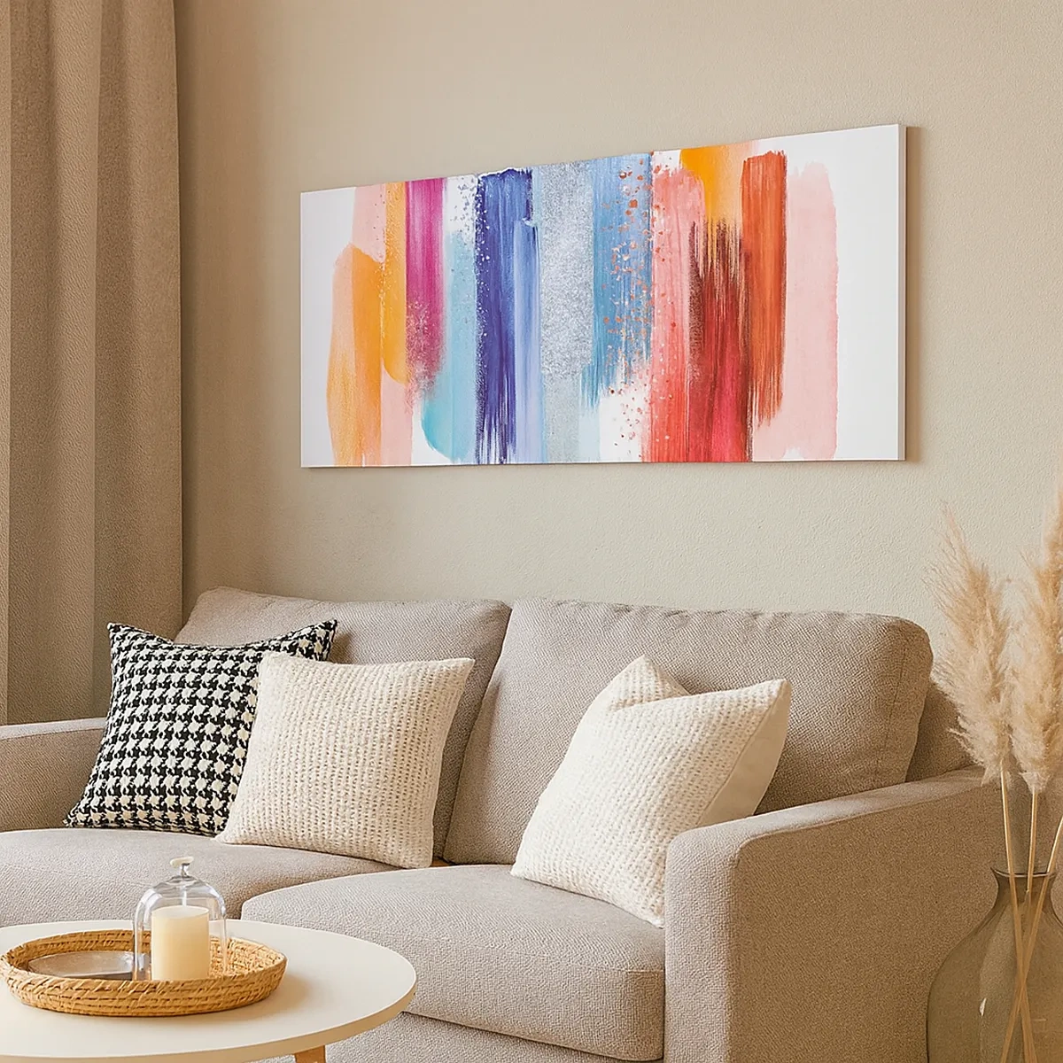 Schilderen op canvas - Omhoog en omlaag - 30x30 cm