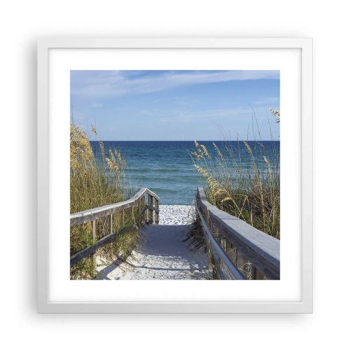 Poster in een witte lijst - In de zon, in de wind - 40x40 cm