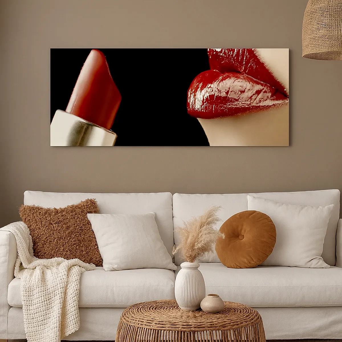 Schilderen op canvas - Sensualiteit en schittering van karmijn - 30x30 cm