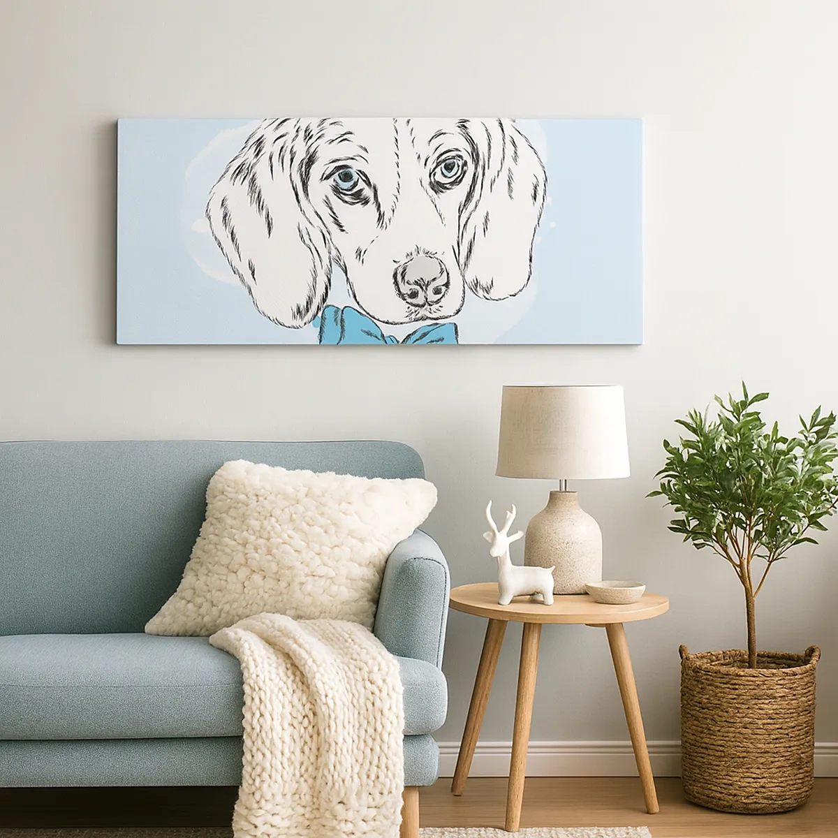 Schilderen op canvas - Hond elegantie - 30x30 cm