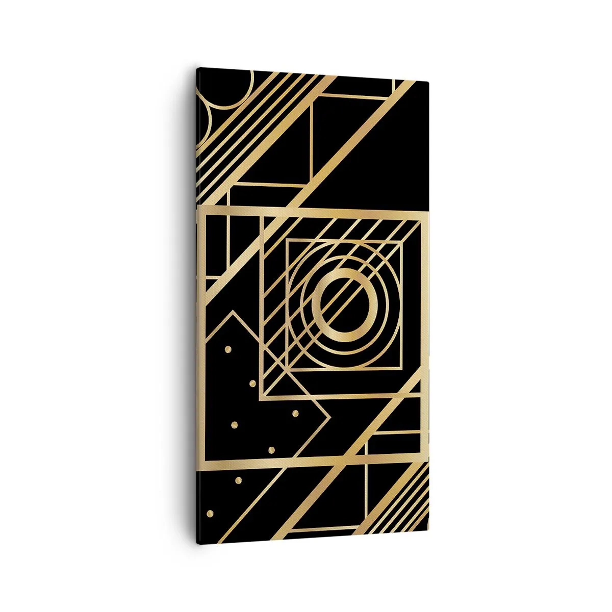 Schilderen op canvas - Gouden geometrie - 55x100 cm