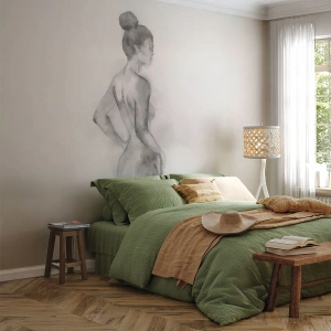 Zelfklevend Fotobehang Deluxe Sticker - Prachtig als schilderij - Vrouw, Lichaam, Grafisch - 300x210 cm