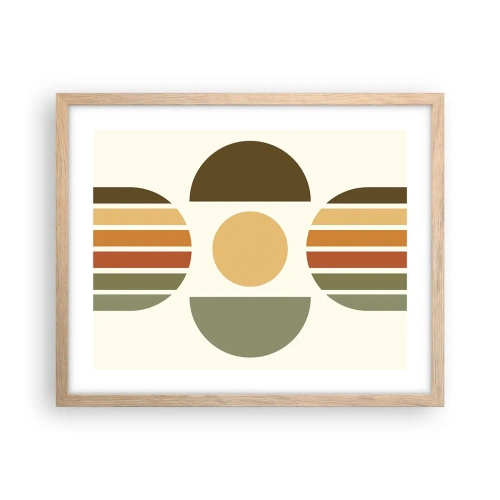 Een poster in een licht eiken lijst - In aardetinten - 50x40 cm