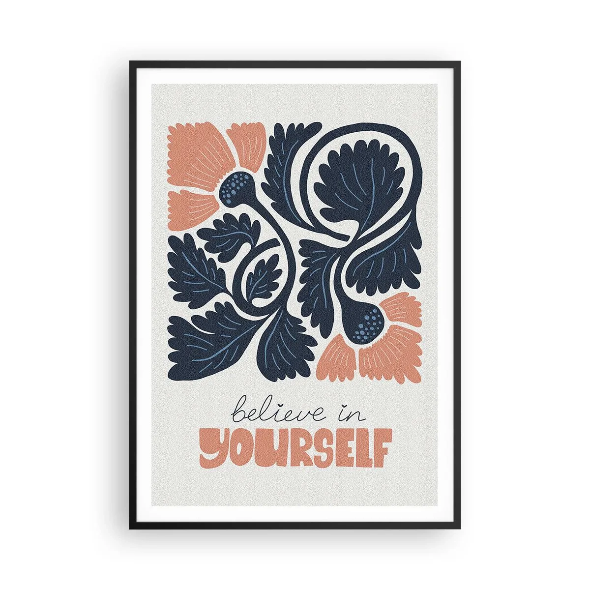 Poster in een zwarte lijst - En jij bloeit ook - 70x100 cm