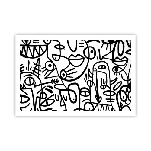 Poster - Gezichten en luchtspiegelingen - 91x61 cm