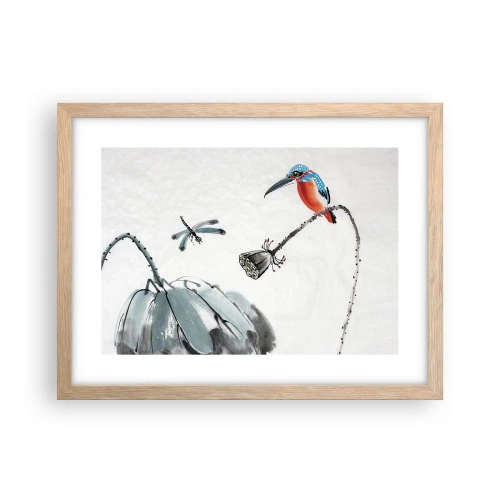 Een poster in een licht eiken lijst - Het leven van de weide - 40x30 cm