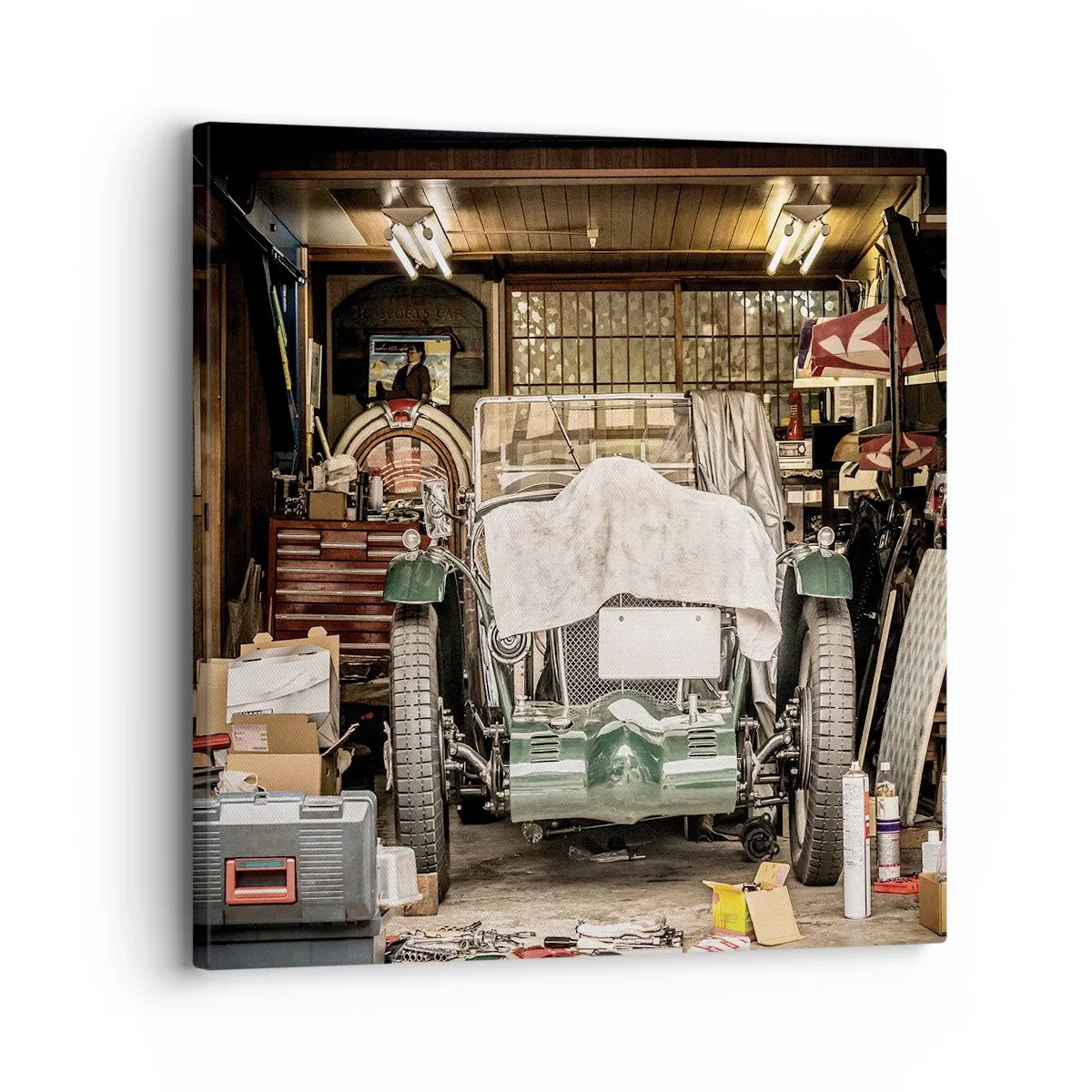 Schilderen op canvas - Terug naar het verleden - 30x30 cm