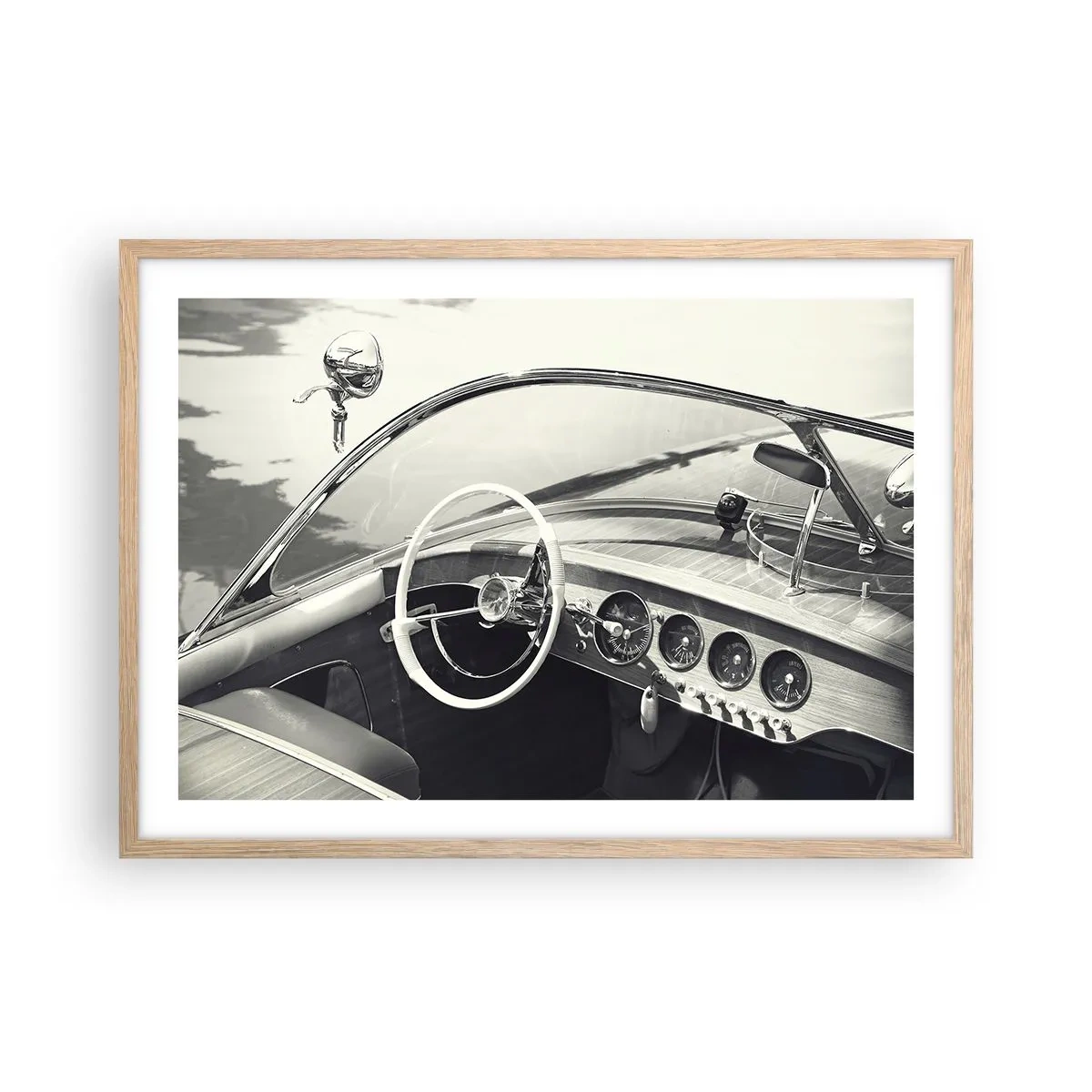 Een poster in een licht eiken lijst - Weer voor de rijken - 70x50 cm