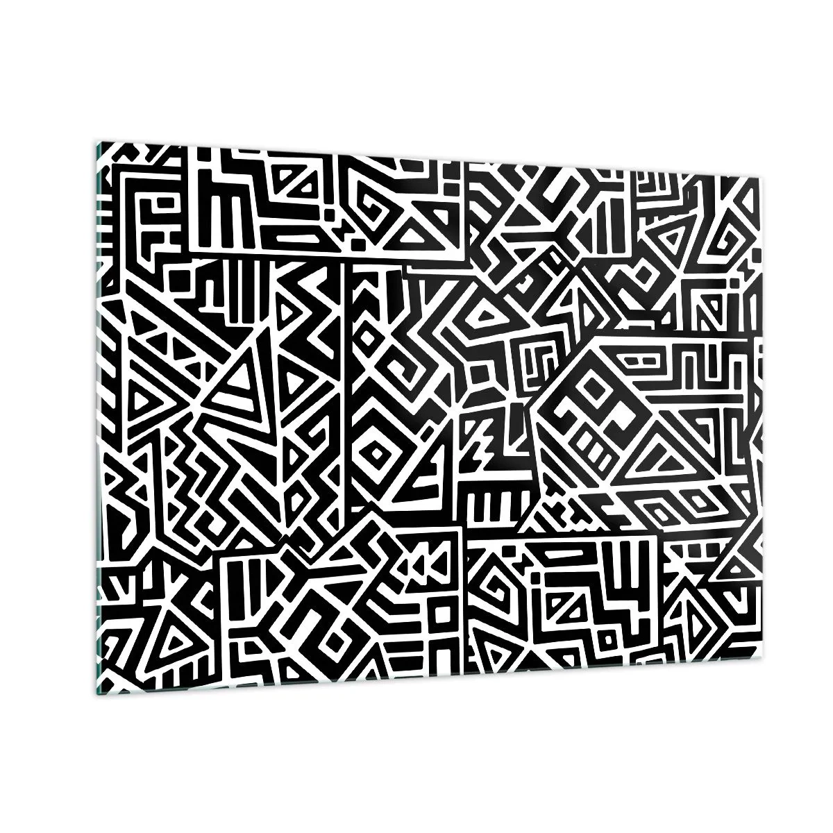 Schilderen op glas - Pre-Columbiaanse compositie - 100x70 cm