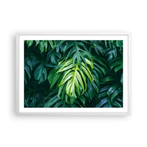 Poster in een witte lijst - Dompel jezelf onder in de frisheid - 70x50 cm