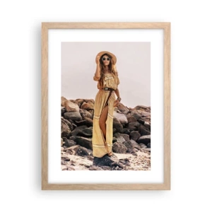 Een poster in een licht eiken lijst - De magie van stenen - 30x40 cm