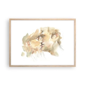 Een poster in een licht eiken lijst - De helft gevonden? - 70x50 cm