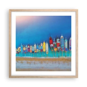 Een poster in een licht eiken lijst - Vanuit vogelperspectief - 50x50 cm