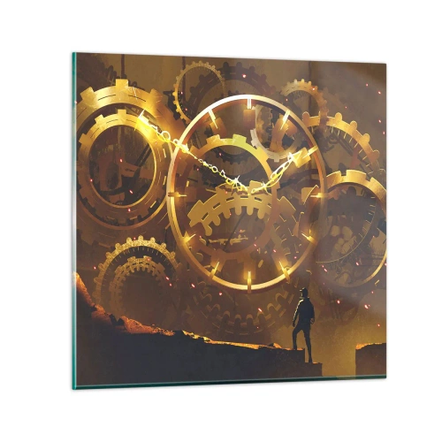 Schilderen op glas - Aan de bron van de tijd - 70x70 cm