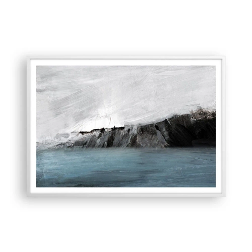 Poster in een witte lijst - Water – aarde: botsing der elementen - 100x70 cm