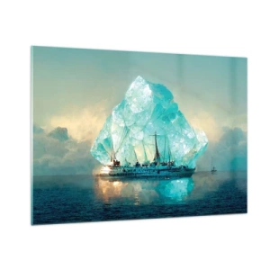 Schilderen op glas - Arctische diamant - 100x70 cm