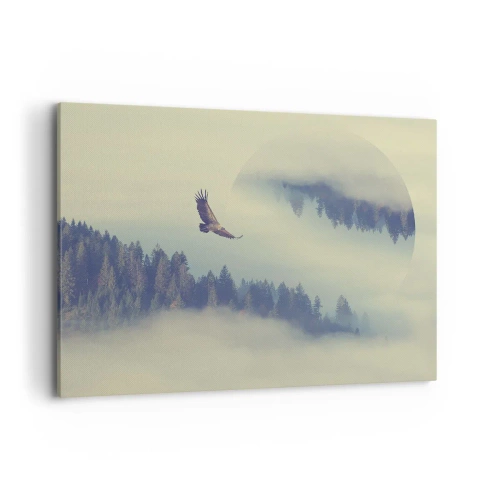 Schilderen op canvas - Ik zag de schaduw van een adelaar - 100x70 cm