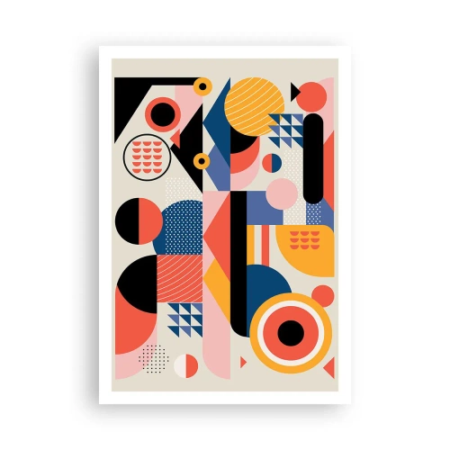 Poster - Compositie: speel rond - 70x100 cm