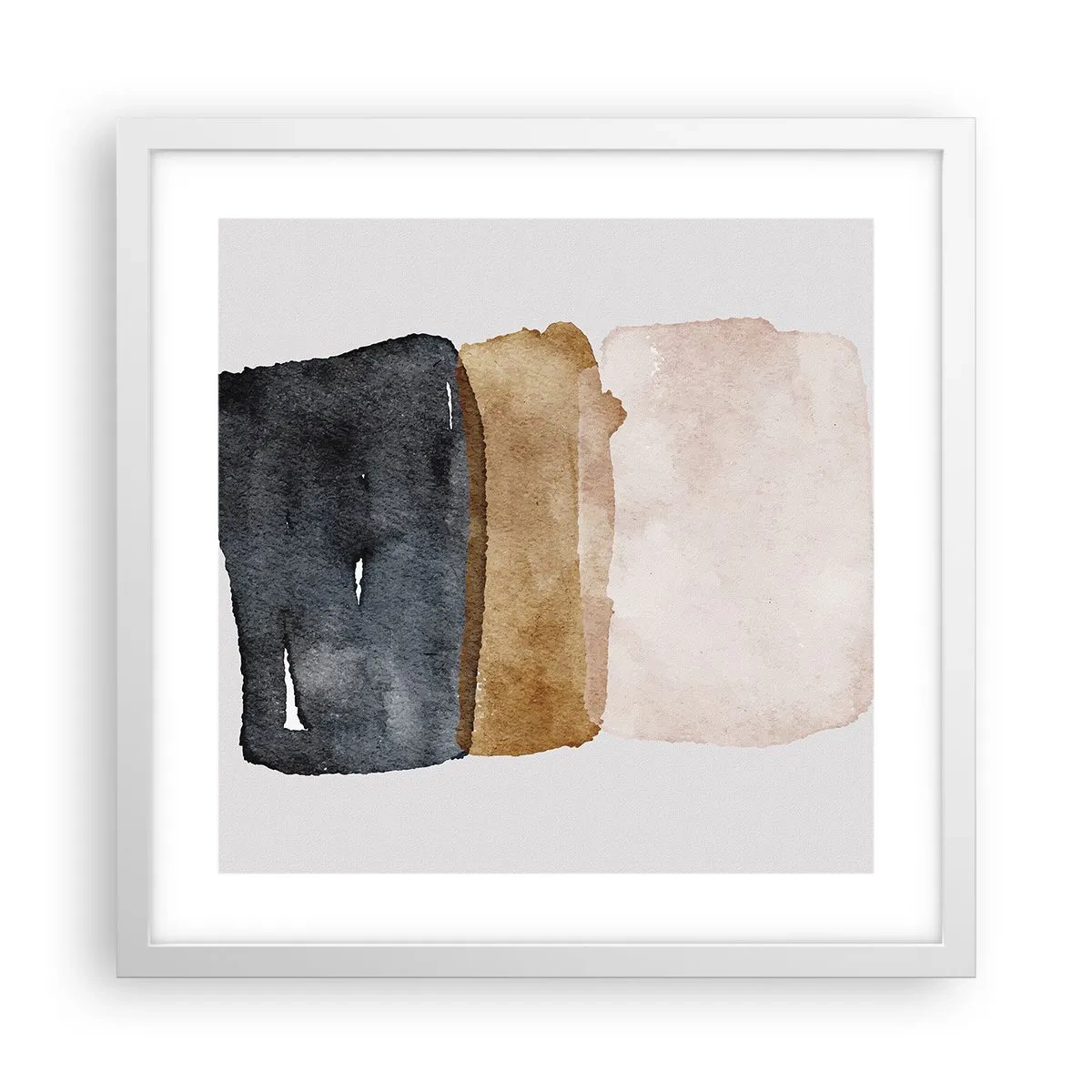 Poster in een witte lijst - De samenstelling van de kleuren van de aarde - 40x40 cm