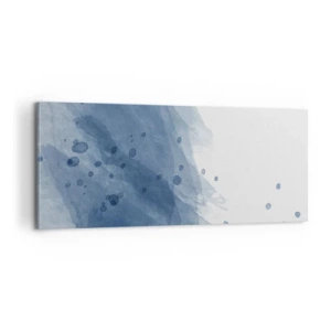 Schilderen op canvas - Blauwe tule - 100x40 cm