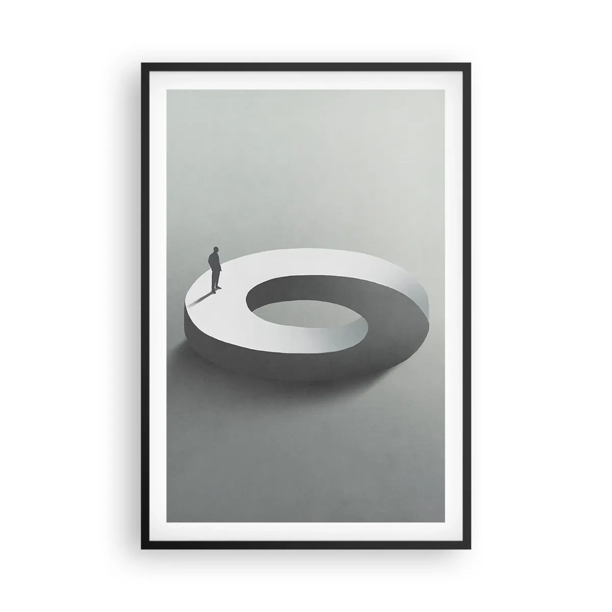 Poster in een zwarte lijst - En wees hier slim - 61x91 cm