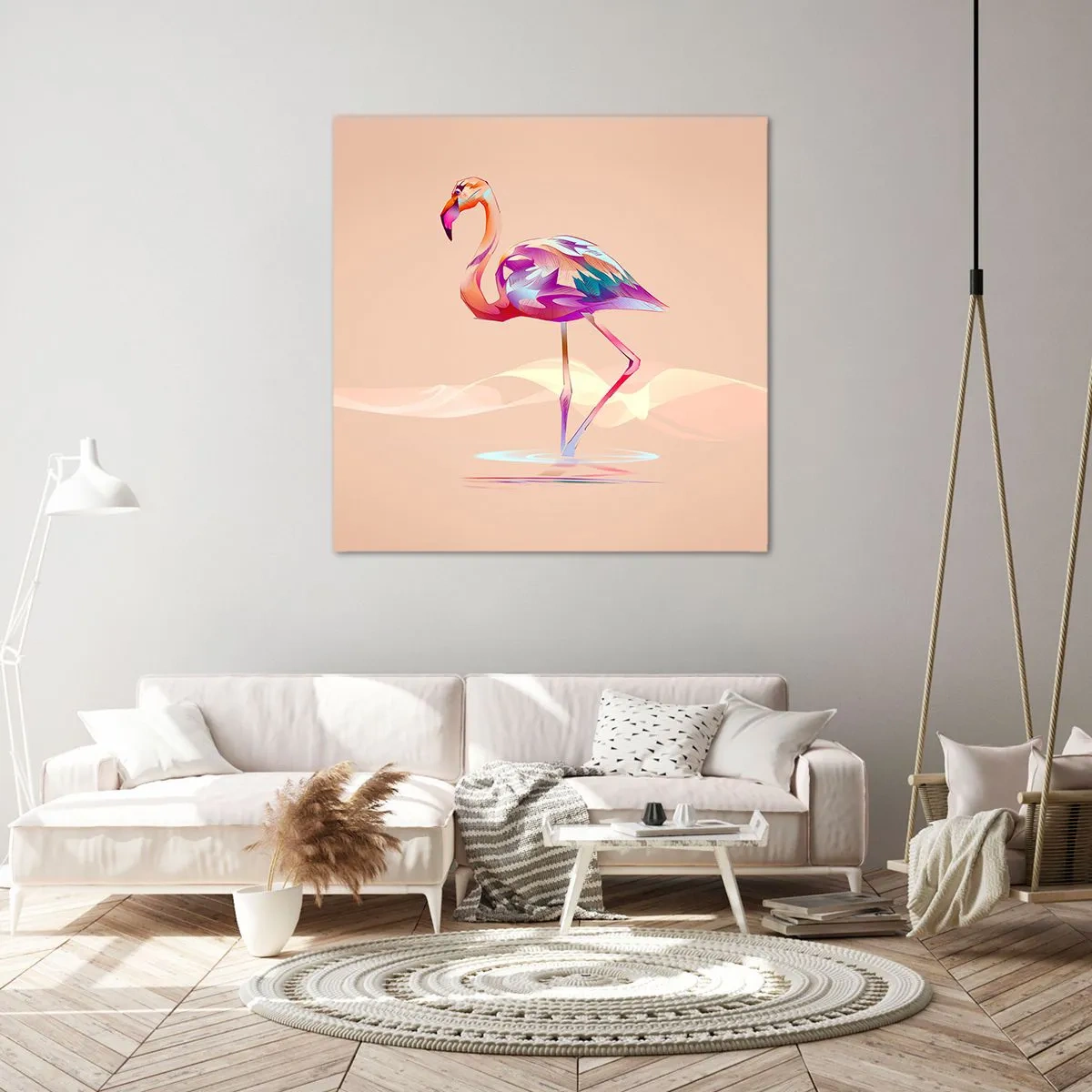 Schilderen op canvas - De vogel van goede emoties - 40x40 cm