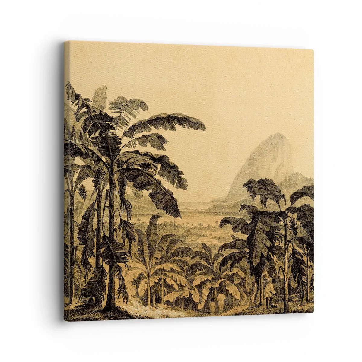 Schilderen op canvas - in een koloniaal klimaat - 30x30 cm