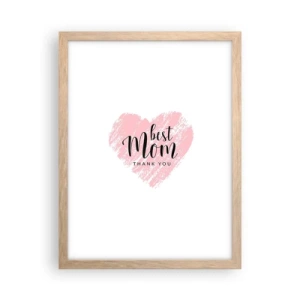 Een poster in een licht eiken lijst - Altijd het juiste moment - 30x40 cm