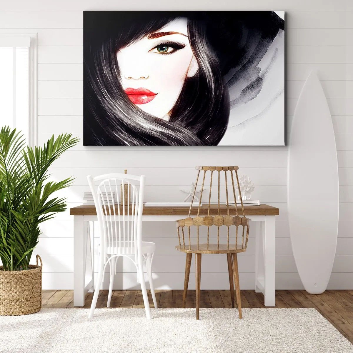 Schilderen op canvas - Saffier look - 120x80 cm