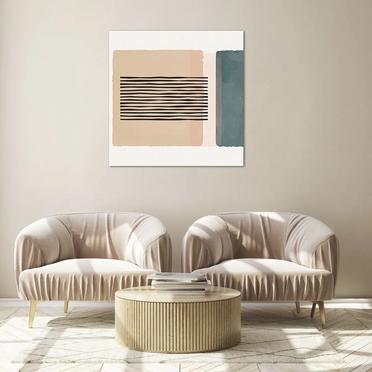 Schilderen op glas - Alles is oke - 70x70 cm