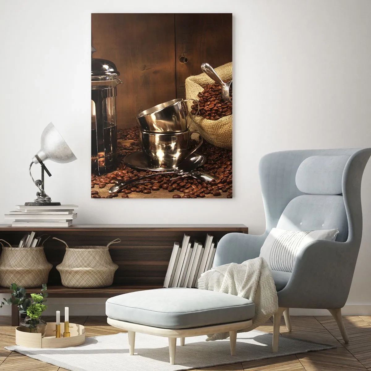 Schilderen op glas - De charme van koffie - aroma en smaak - 50x70 cm