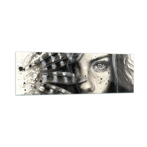 Schilderen op glas - Wilde schoonheid - 160x50 cm