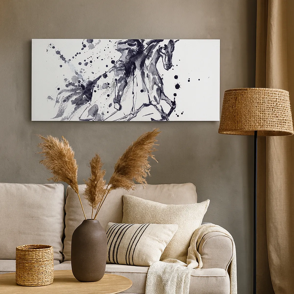 Schilderen op canvas - Zwarte ridder - 30x30 cm