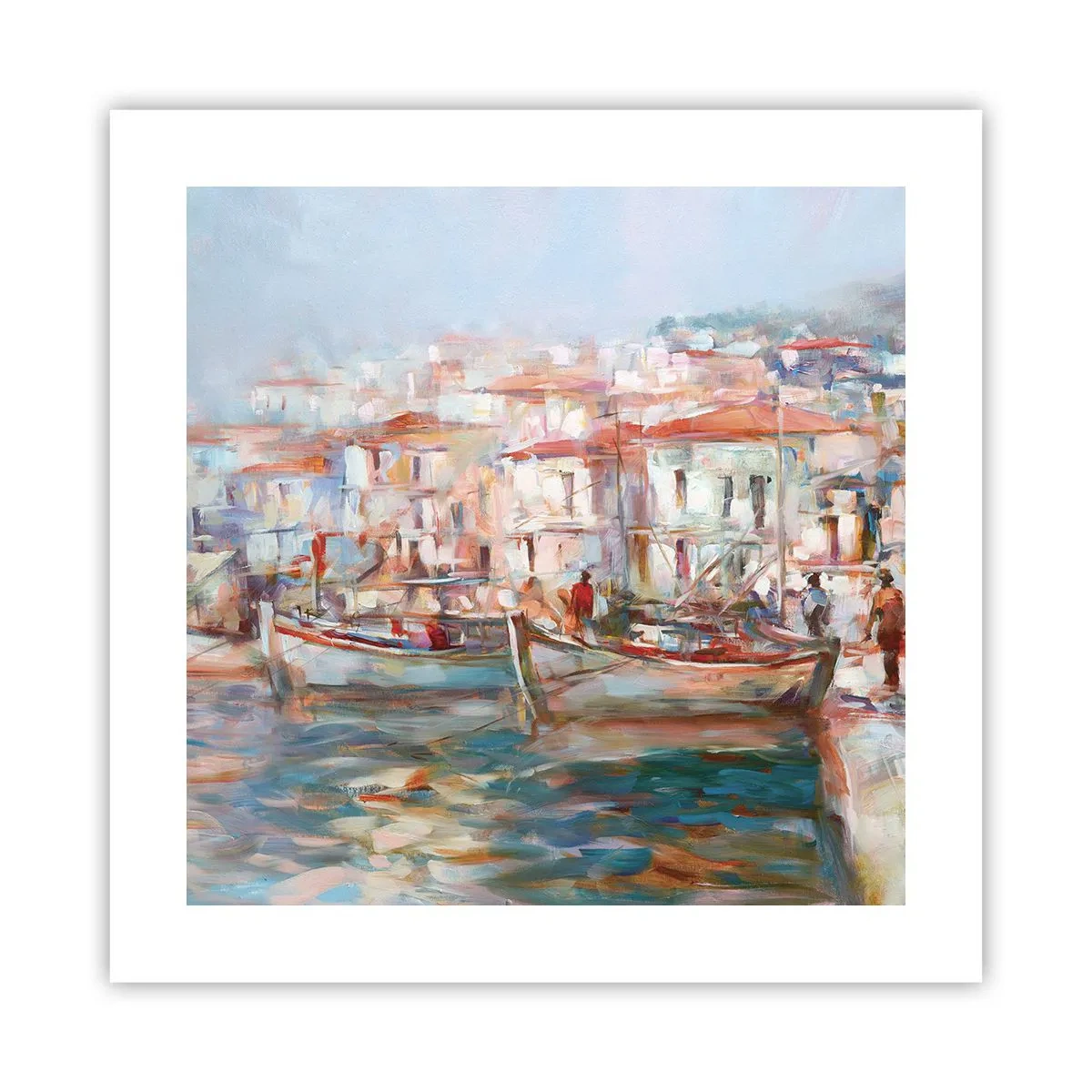 Poster - Pastel vakantie - 40x40 cm