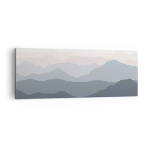 Schilderen op canvas - Golven van de bergen - 140x50 cm