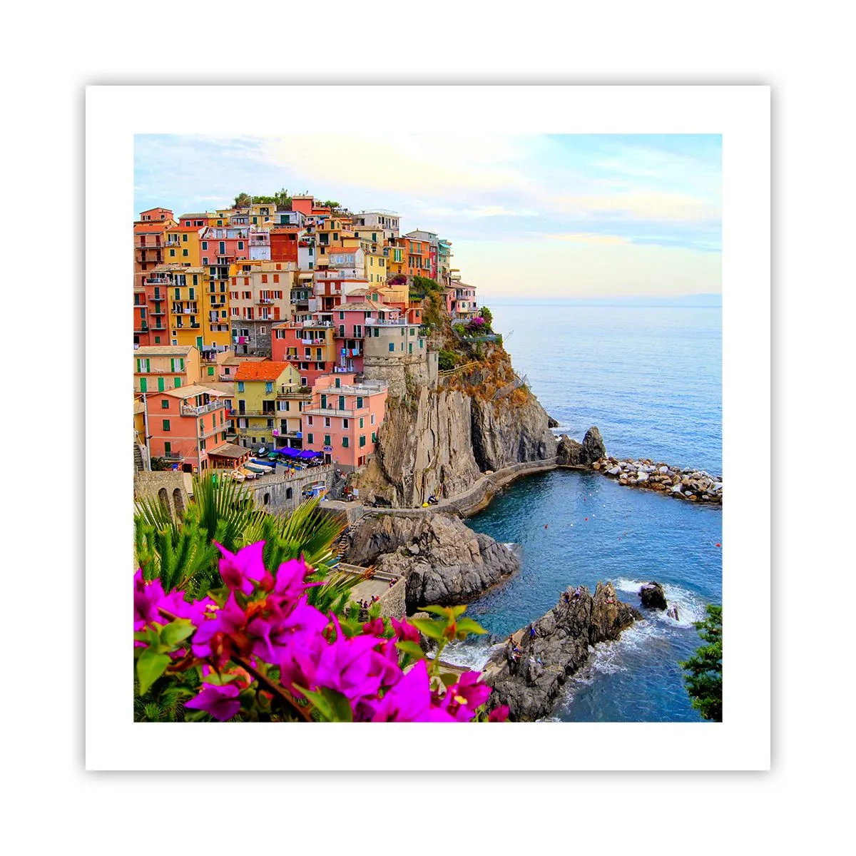 Poster - Lachende stad - 50x50 cm
