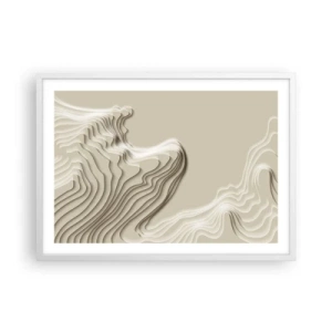 Poster in een witte lijst - Kunst topografie - 70x50 cm