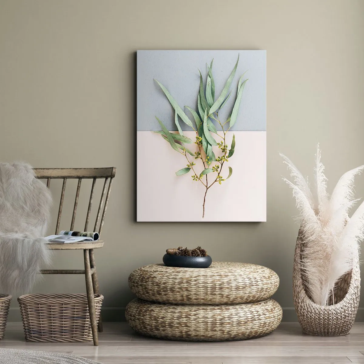 Schilderen op canvas - Subtiliteit in pastelkleuren - 70x100 cm