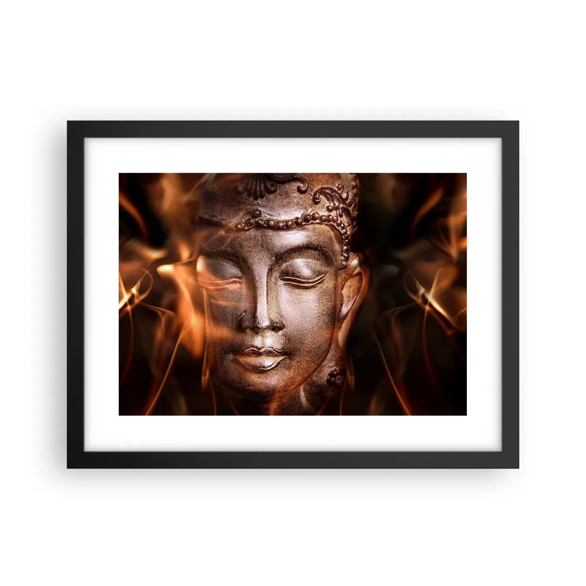 Poster in een zwarte lijst - Het bestaat alleen hier en nu - 40x30 cm