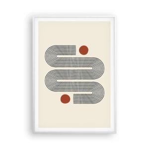 Poster in een witte lijst - Van het begin tot het eind - 70x100 cm