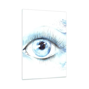 Schilderen op glas - Dompel jezelf onder in het blauw van de blik - 50x70 cm