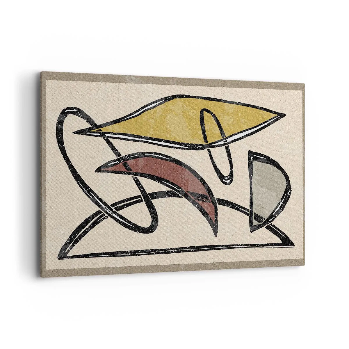 Schilderen op canvas - Verticale en horizontale lijnen - 100x70 cm