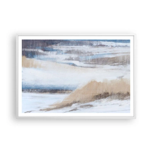 Poster in een witte lijst - Winterse compositie - 100x70 cm