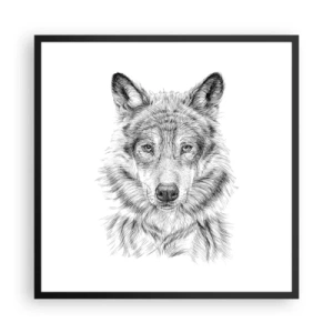 Poster in een zwarte lijst - Een geboren leider - 60x60 cm