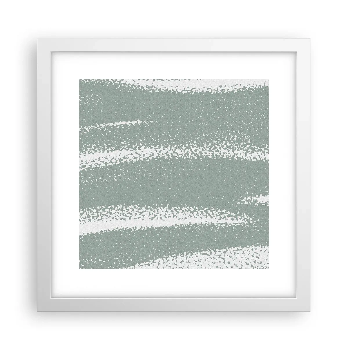 Poster in een witte lijst - Abstractie in een winterklimaat - 30x30 cm